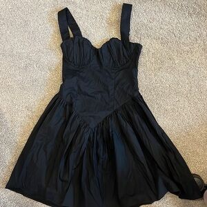 drop waist black dress